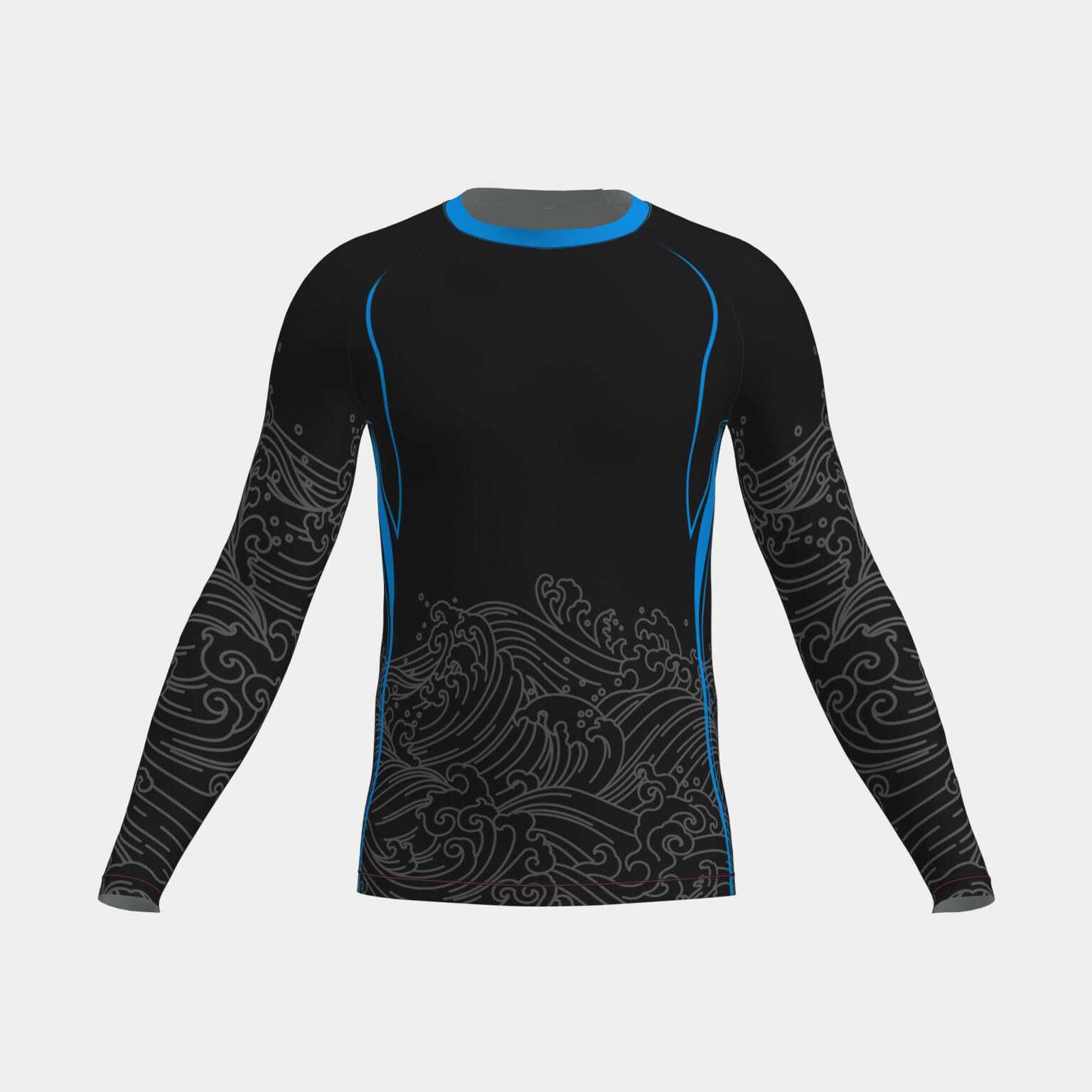 Customized Men's Rash Guards (Long Sleeve) With Own Design